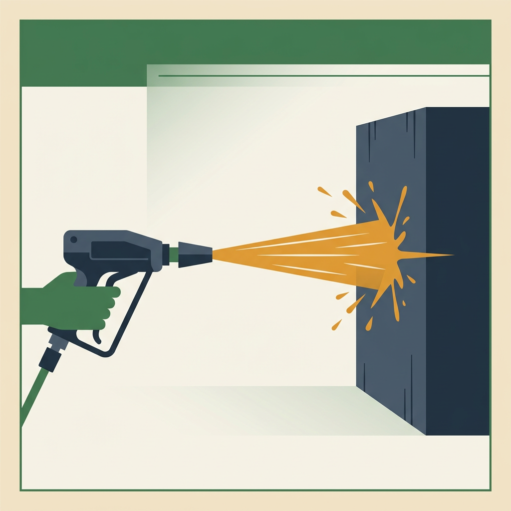 Illustration of Pressure washing