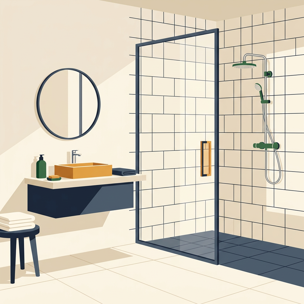 Illustration of Bathroom surfaces