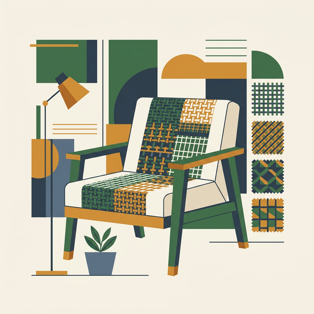 Illustration of Furniture and fabrics